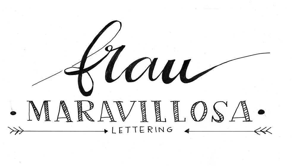Logoentwurf, Frau Maravillosa, Handlettering, Lettering, Köln, Brushlettering, Workshop