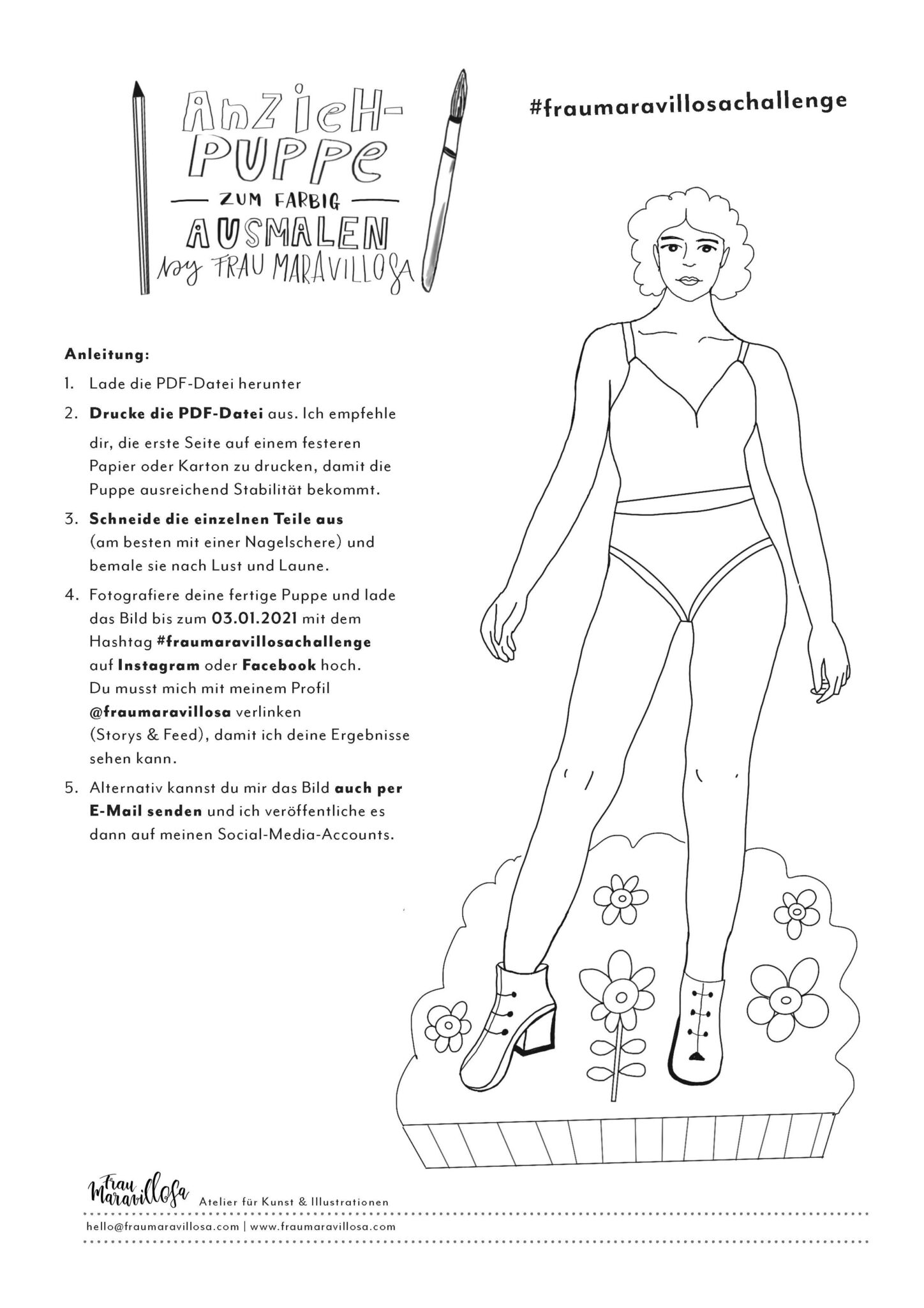 Meine Anziehpuppe Mach mit bei der fraumaravillosachallenge!