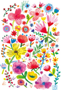 Illustration Blumenwiese von Ursula Tücks