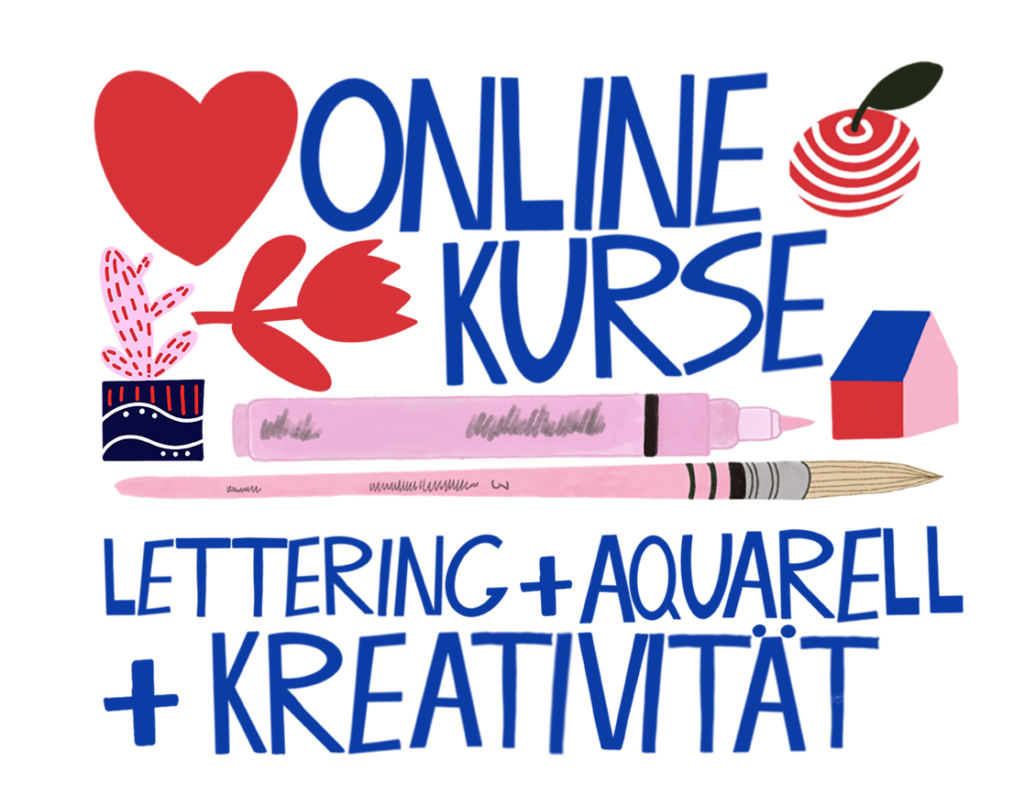 Lerne in Online Kursen von Frau Maravillosa Aquarell malen und Handlettering.